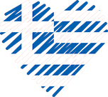 Logo of Selides Gnorimion - Greece, Heart Shaped Image of Greece flag.